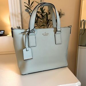 KATE SPADE Medium Crossbody bag in Tiffany Blue with Gold Hardware